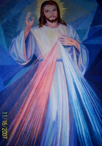 triangular paining of jesus by Anna Zarnecki Mexico